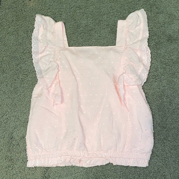 Baby pink lacey tank - M - Picture 1 of 3